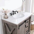 Cortes 36" Single Sink Bath Vanity with White Composite Countertop