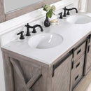 Cortes 60" Double Sink Bath Vanity with White Composite Countertop