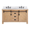 Cortes 60" Double Sink Bath Vanity with White Composite Countertop