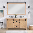 Cortes 60" Double Sink Bath Vanity with White Composite Countertop