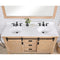 Cortes 60" Double Sink Bath Vanity with White Composite Countertop