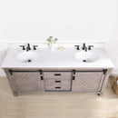 Cortes 72" Double Sink Bath Vanity with White Composite Countertop