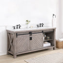 Cortes 72" Double Sink Bath Vanity with White Composite Countertop