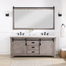 Cortes 72" Double Sink Bath Vanity with White Composite Countertop