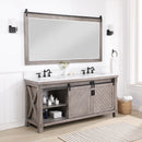 Cortes 72" Double Sink Bath Vanity with White Composite Countertop