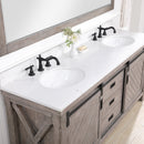 Cortes 72" Double Sink Bath Vanity with White Composite Countertop