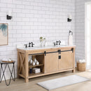 Cortes 72" Double Sink Bath Vanity with White Composite Countertop