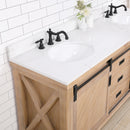 Cortes 72" Double Sink Bath Vanity with White Composite Countertop