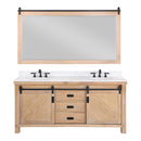 Cortes 72" Double Sink Bath Vanity with White Composite Countertop