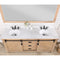 Cortes 72" Double Sink Bath Vanity with White Composite Countertop