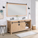 Cortes 72" Double Sink Bath Vanity with White Composite Countertop