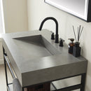 Vinnova Design Lleida 36" Single Sink Bath Vanity in Metal Support with Sintered Stone Top