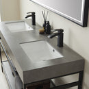 Vinnova Design Funes 60M" Double Sink Bath Vanity Metal Support with Sintered Stone Top