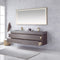 Vinnova Design Palencia 72" Double Sink Wall-Mount Bath Vanity with Grey Composite Integral Square Sink Top