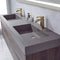 Vinnova Design Palencia 72" Double Sink Wall-Mount Bath Vanity with Grey Composite Integral Square Sink Top