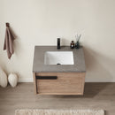 Vinnova Design Carcastillo 30" Single Sink Bath Vanity with Grey Sintered Stone Top