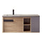 Vinnova Design Carcastillo 47" Single Sink Bath Vanity Oak with Grey Sintered Stone Top