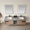 Vinnova Design Carcastillo 72" Double Sink Bath Vanity Oak with Grey Sintered Stone Top