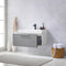 Vinnova Design Vegadeo 36" Single Sink Bath Vanity in Grey with White One-Piece Composite Stone Sink Top and Mirror