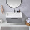 Vinnova Design Vegadeo 36" Single Sink Bath Vanity in Grey with White One-Piece Composite Stone Sink Top and Mirror