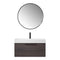 Vinnova Design Vegadeo 36" Single Sink Bath Vanity in Grey with White One-Piece Composite Stone Sink Top and Mirror