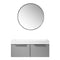 Vinnova Design Vegadeo 48" Single Sink Bath Vanity in Grey with White One-Piece Composite Stone Sink Top and Mirror