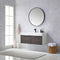 Vinnova Design Vegadeo 48" Single Sink Bath Vanity in Grey with White One-Piece Composite Stone Sink Top and Mirror