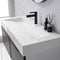 Vinnova Design Vegadeo 48" Single Sink Bath Vanity in Grey with White One-Piece Composite Stone Sink Top and Mirror