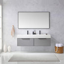 Vinnova Design Vegadeo 60" Double Sink Bath Vanity with White One-Piece Composite Stone Sink Top