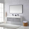 Vinnova Design Vegadeo 60" Double Sink Bath Vanity with White One-Piece Composite Stone Sink Top