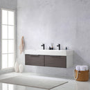 Vinnova Design Vegadeo 60" Double Sink Bath Vanity with White One-Piece Composite Stone Sink Top