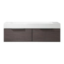 Vinnova Design Vegadeo 60" Double Sink Bath Vanity with White One-Piece Composite Stone Sink Top