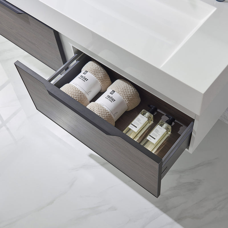 Vinnova Design Vegadeo 60" Double Sink Bath Vanity with White One-Piece Composite Stone Sink Top