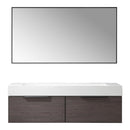 Vinnova Design Vegadeo 60" Double Sink Bath Vanity with White One-Piece Composite Stone Sink Top