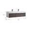 Vinnova Design Vegadeo 72" Double Sink Bath Vanity in Grey with White One-Piece Composite Stone Sink Top and Mirror