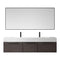 Vinnova Design Vegadeo 72" Double Sink Bath Vanity in Grey with White One-Piece Composite Stone Sink Top and Mirror