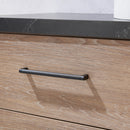 Trento 48" Single Sink-Bath Vanity in North American Oak with Black Sintered Stone Top with Circular Concrete Sink