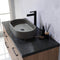 Trento 48" Single Sink-Bath Vanity in North American Oak with Black Sintered Stone Top Oval Concrete Sink