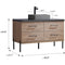 Trento 48" Single Sink-Bath Vanity in North American Oak with Black Sintered Stone Top Rectangular Concrete Sink