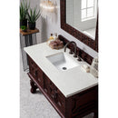 James Martin Balmoral 48" Single Vanity Cabinet Antique Walnut with 3 cm Eternal Jasmine Pearl Quartz Top 150-V48-ANW-3EJP