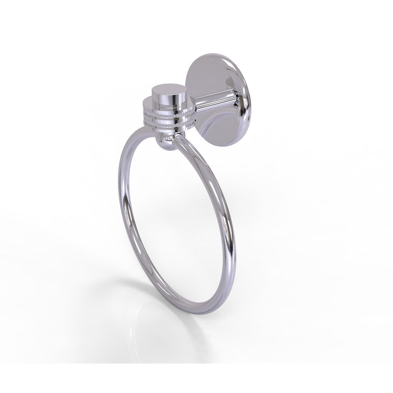 Allied Brass Satellite Orbit One Collection Towel Ring with Dotted Accent 7116D-PC