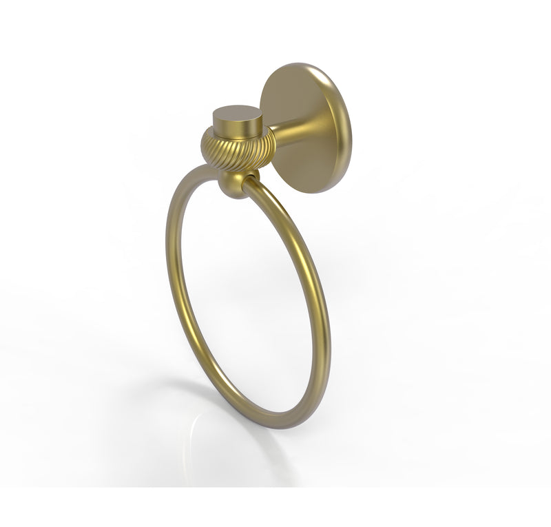 Allied Brass Satellite Orbit One Collection Towel Ring with Twist Accent 7116T-SBR