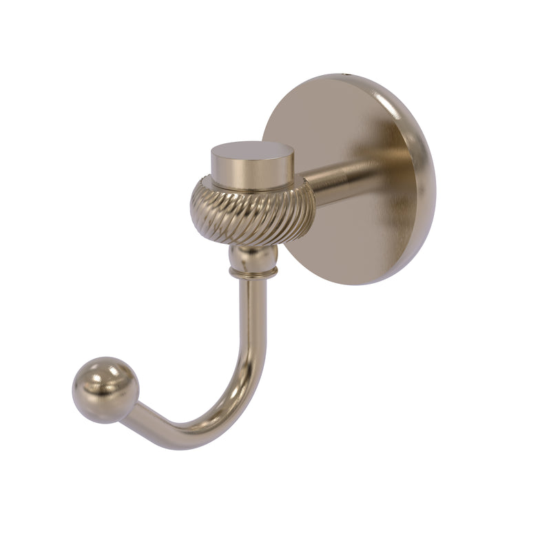 Allied Brass Satellite Orbit One Robe Hook with Twisted Accents 7120T-PEW