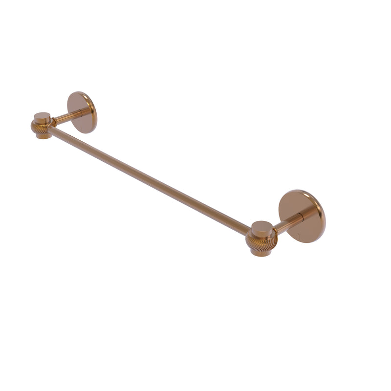 Allied Brass Satellite Orbit One Collection 24 Inch Towel Bar with Twist Accents 7131T-24-BBR