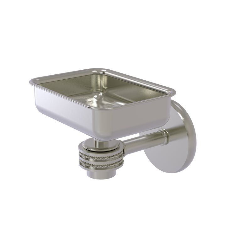 Allied Brass Satellite Orbit One Wall Mounted Soap Dish with Dotted Accents 7132D-SN