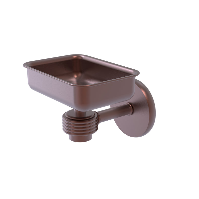 Allied Brass Satellite Orbit One Wall Mounted Soap Dish with Groovy Accents 7132G-CA