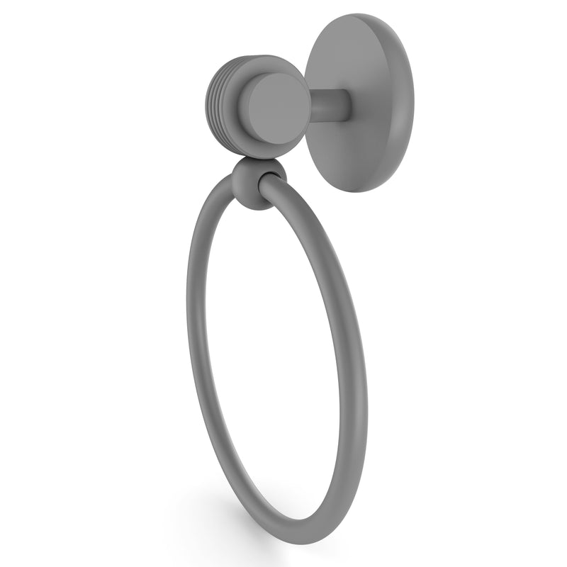 Allied Brass Satellite Orbit Two Collection Towel Ring with Groovy Accent 7216G-GYM