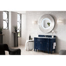 James Martin Brittany 46" Single Vanity Victory Blue with 3 cm Carrara Marble Top 650-V46R-VBL-CAR