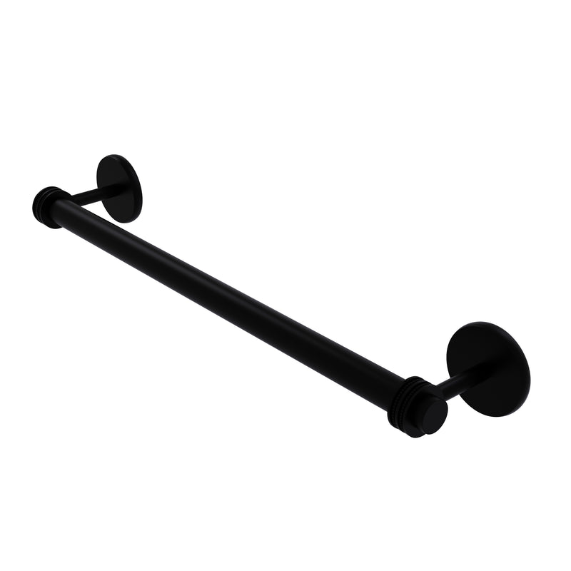 Allied Brass Satellite Orbit Two Collection 18 Inch Towel Bar with Dotted Detail 7251D-18-BKM