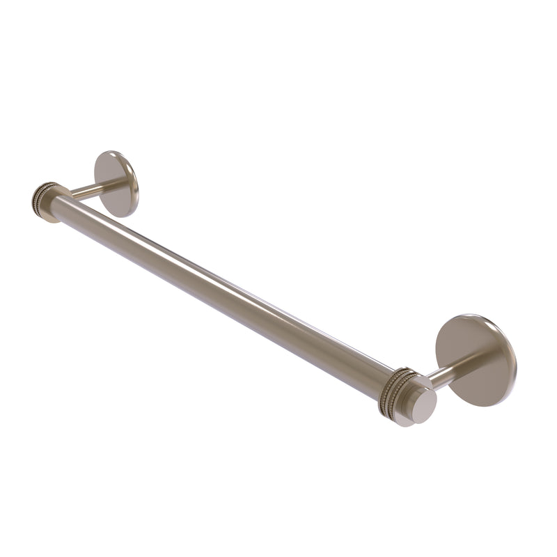 Allied Brass Satellite Orbit Two Collection 18 Inch Towel Bar with Dotted Detail 7251D-18-PEW